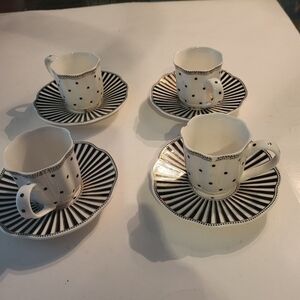 Minature Tea Set Grace Porcelain 4 Cups & 4 Saucers Childrens Tea Time